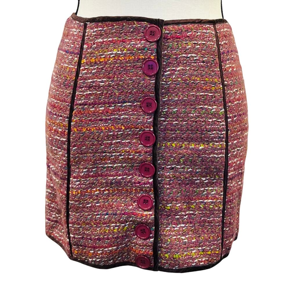 Betsey Johnson Women's Vintage Wool Blend Tweed Skirt Size 2